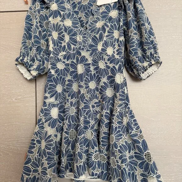 Sandro Women's Audrey Embroidered Cotton Lace Dress - Picture 3 of 4